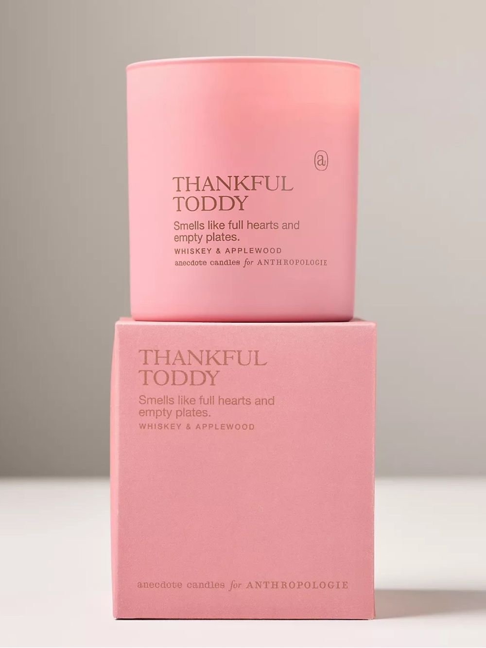 Anthropologie Thankful Toddy Boxed Glass Candle Whiskey and Applewood - Picture 6 of 6